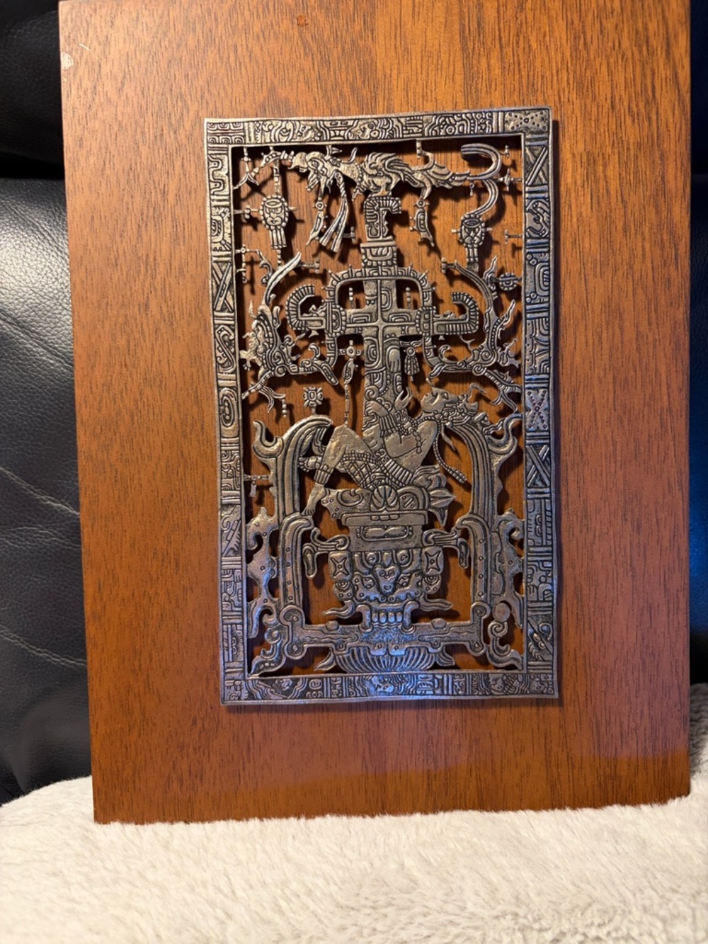 Vintage Pewter Relief Wall Hanging